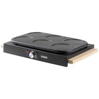 DOMO DO8717P Pancake-plaat Anti-aanbaklaag, Controlelampje Zwart
