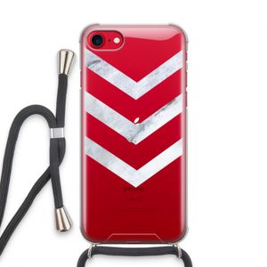 Marmeren pijlen: iPhone SE 2020 Transparant Hoesje met koord