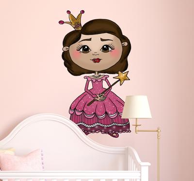 Schattige Muursticker Prinses