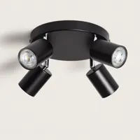Plafondspot zwart verstelbaar &apos;Dirk&apos; GU10 led lamp