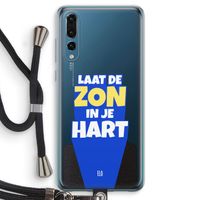 Laat de zon in je hart: Huawei P20 Pro Transparant Hoesje met koord