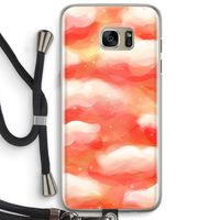 Lichte Wolken: Samsung Galaxy S7 Edge Transparant Hoesje met koord