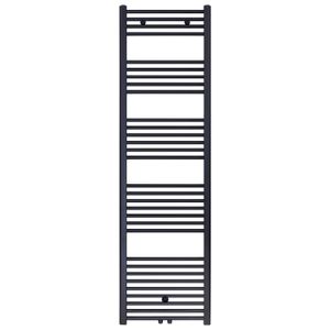 Designradiator BWS Nile Gobi 180x50 cm Geborsteld Mat Zwart Midden/zij-aansluiting