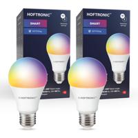 2-pack E27 SMART LED Lamp RGBWW Wifi & Bluetooth 10 Watt 806 lumen Dimbaar via App
