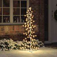 VidaXL Kerstboom met 160 led warmwit 150 cm rattan