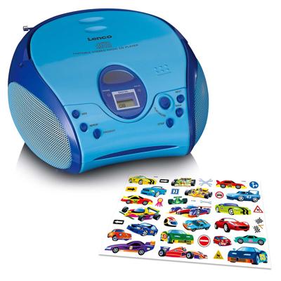 LENCO SCD-24BU kids - Draagbare stereo FM radio met CD-speler - Blauw LENCO SCD-24BU kids - Draagbare stereo FM radio met CD-speler - Blauw