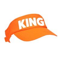 Oranje King zonneklep met Nederlandse vlag voor Koningsdag/ EK/ WK - thumbnail