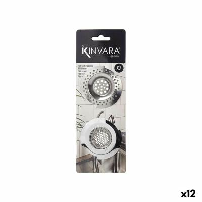 Gootsteenfilters Kinvara Zilverkleurig Roestvrij staal 2 Onderdelen (12 Stuks)