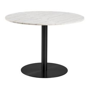 "by fonQ Marble Eettafel Marmer - Ø 105 cm - Wit/Zwart "