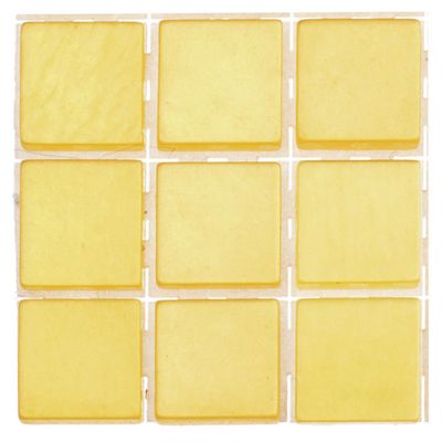 189x stuks mozaieken maken steentjes/tegels kleur geel 10 x 10 x 2 mm