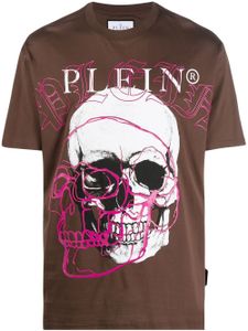 Philipp Plein t-shirt à encolure ronde - Marron