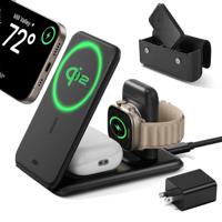 Qi2 3-in-1 Travel Wireless Charging Set (Bag Included) Black