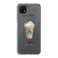 But first coffee: Samsung Galaxy A22 5G Transparant Hoesje But first coffee: Samsung Galaxy A22 5G Transparant Hoesje