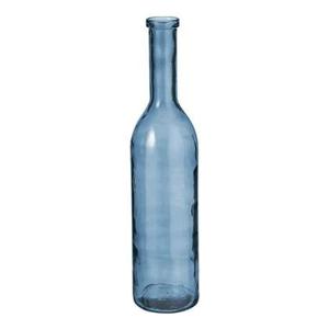 Mica Decorations Rioja Glazen Fles - H75 x Ø18 cm - Lichtblauw