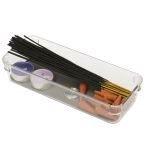 Keuken lade organizer bakje - Set van 2x stuks - 1-vaks - Tidy Smart serie - kunststof - 9 x 23 x 4,