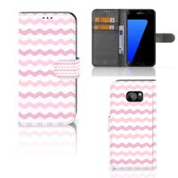 Samsung Galaxy S7 Edge | Telefoon Hoesje | Waves Roze Samsung Galaxy S7 Edge | Telefoon Hoesje | Waves Roze