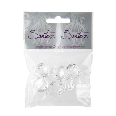 Hobby/decoratie nep diamantjes/steentjes - 12x - transparant - D2,2 x H2,8 cm