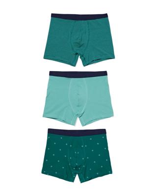 HEMA Herenboxer strepen - 3 stuks groen (groen)
