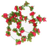 Fiets bloemenslinger - fuchsia - stuur of frame versiering - 220 cm - bloemen