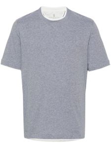 Brunello Cucinelli t-shirt à design superposé - Gris