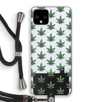Weed: Pixel 4 Transparant Hoesje met koord