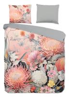 Good Morning Dekbedovertrek "bloemen" - Roze - (200x200/220 cm) - Katoen