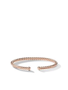 David Yurman bracelet torque 4 mm en or rose 18ct