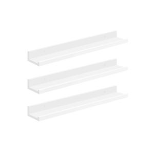 Zwevende planken set van 3, Wit / 10 x 80 x 5 cm