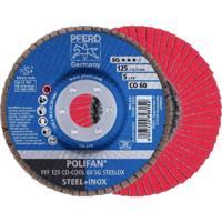 PFERD TOOLS 67660625 PFF 125 CO-COOL 60 SG STEELOX Lamellenschijf Diameter 125 mm Boordiameter 22.23 mm Aluminium legering, Legering op nikkelbasis,