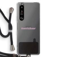 kwetsbaar: Sony Xperia 1 III Transparant Hoesje met koord