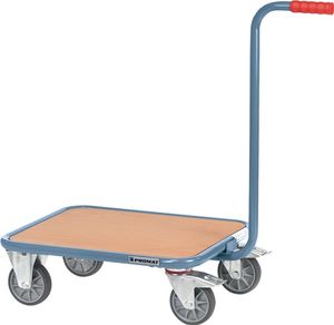 Promat Roller met handgreep | L600xB500mm plaat van spaanplaat | duifblauw, RAL 5014 | totaal | draagvermogen 250 kg - 9000444171 9000444171