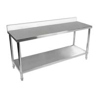 RVS werktafel - ECO - 200 x 60 cm - 160 kg - achterwand - Royal Catering