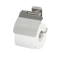 Tiger Colar Toiletrolhouder - met klep - zelfklevend - gepolijst RVS 1314130346