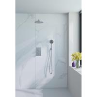 Fortifura Calvi Inbouw Regendoucheset - thermostatisch - wandarm - 25cm hoofddouche - ronde handdouche - metalen doucheslang - chroom SW496814/SW721166/SW542643/SW720559/SW720552/SW767