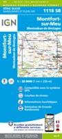 Wandelkaart - Topografische kaart 1118 SB - Serie Bleue Montfort-sur-Meu - Montauban-de-Bretagne | IGN - Institut Géographique National