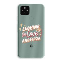 Pizza is the answer: Google Pixel 5a 5G Transparant Hoesje Pizza is the answer: Google Pixel 5a 5G Transparant Hoesje