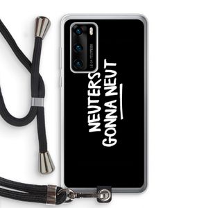 Neuters (zwart): Huawei P40 Transparant Hoesje met koord