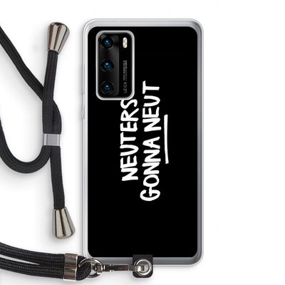 Neuters (zwart): Huawei P40 Transparant Hoesje met koord
