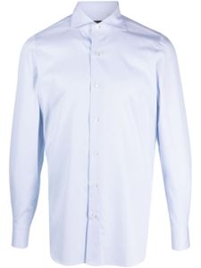 Finamore 1925 Napoli chemise en coton à col italien - Bleu