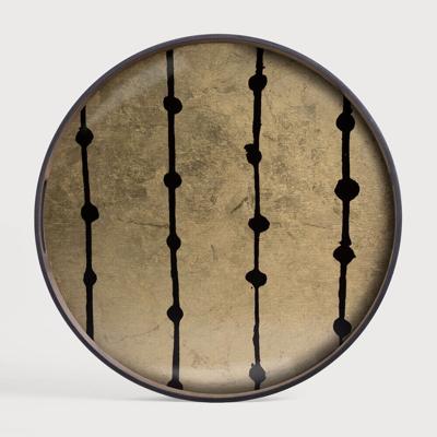Ethnicraft Rond Dienblad 'Gilded Layers' 48cm