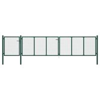 Poort 500x100 cm staal groen