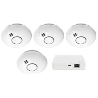 Alecto SMART-SMOKE10 SET 4 - Starterset Smart Zigbee bridge met 4 Smart Zigbee rookmelders