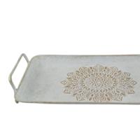 Snackdienblad Home ESPRIT Wit Gouden Arabisch (2 Stuks)