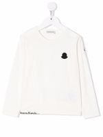 Moncler Enfant t-shirt à patch logo - Blanc - thumbnail