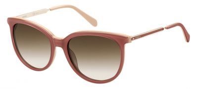 Fossil FOS 3064/S zonnebril dames donker roze/bruin gradient Fossil FOS 3064/S zonnebril dames donker roze/bruin gradient