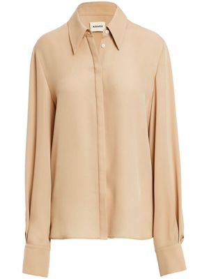 KHAITE Zijden blouse - Beige