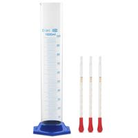 Laboratoriumglazen - maatcilinder + 3 glazen pipetten - 4-delige set Laboratoriumglazen - maatcilinder + 3 glazen pipetten - 4-delige set