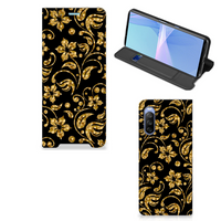 Sony Xperia 10 III Smart Cover Gouden Bloemen