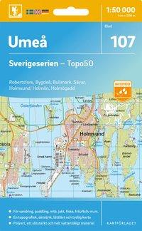 Topografische kaart - Wandelkaart 107 Sverigeserien Umeå | Norstedts