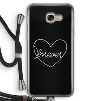 Forever heart black: Samsung Galaxy A5 (2017) Transparant Hoesje met koord